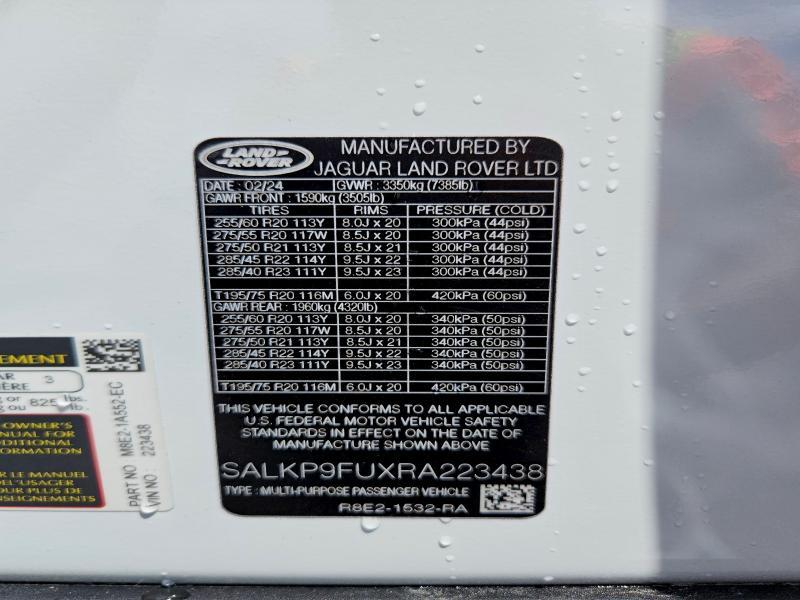 SALKP9FUXRA223438 2024 Land Rover Range Rover photo no. 12