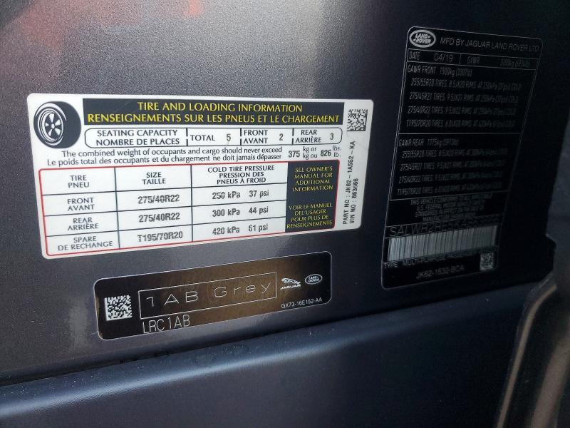 SALWR2RE5KA863666 2019 Land Rover Range Rover photo no. 13