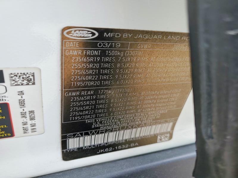 SALWR2RUXKA862536 2019 Land Rover Range Rover photo no. 13