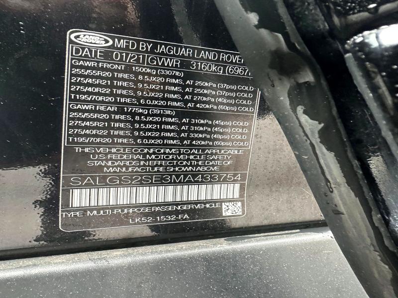 SALGS2SE3MA433754 2021 Land Rover Range Rover photo no. 13