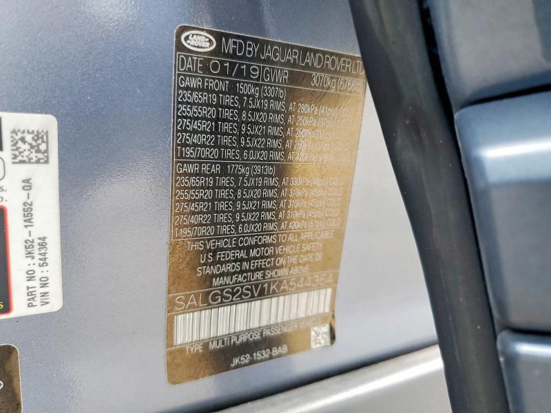 SALGS2SV1KA544364 2019 Land Rover Range Rover photo no. 13