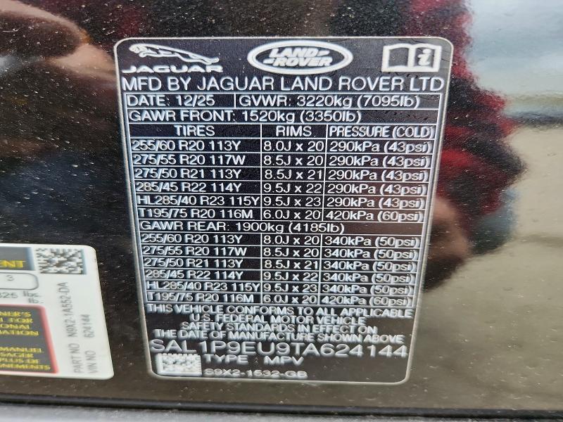 2026 Land Rover Range Rover — VIN SAL1P9EU9TA624144, şəkil 14