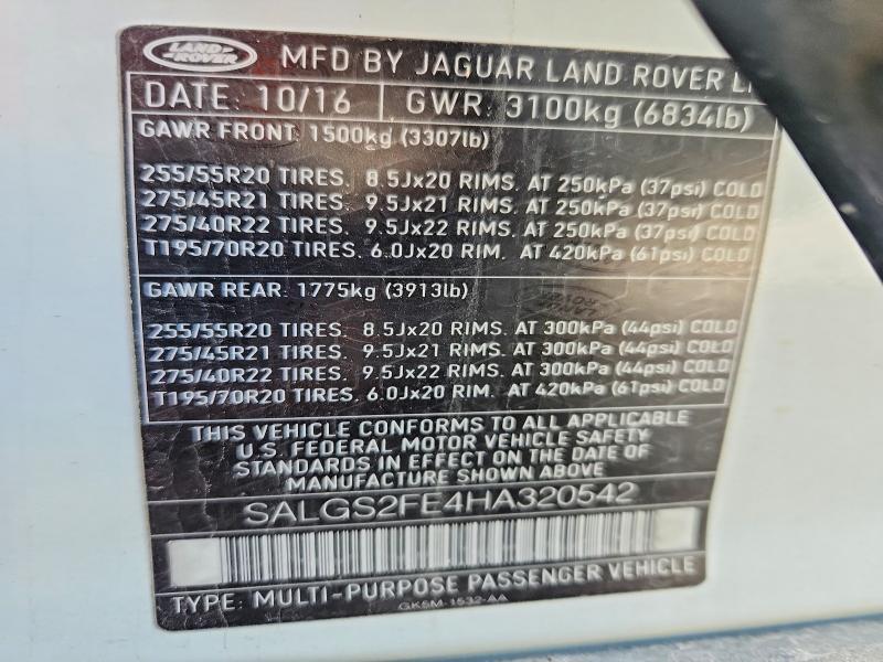 SALGS2FE4HA320542 2017 Land Rover Range Rover photo no. 13