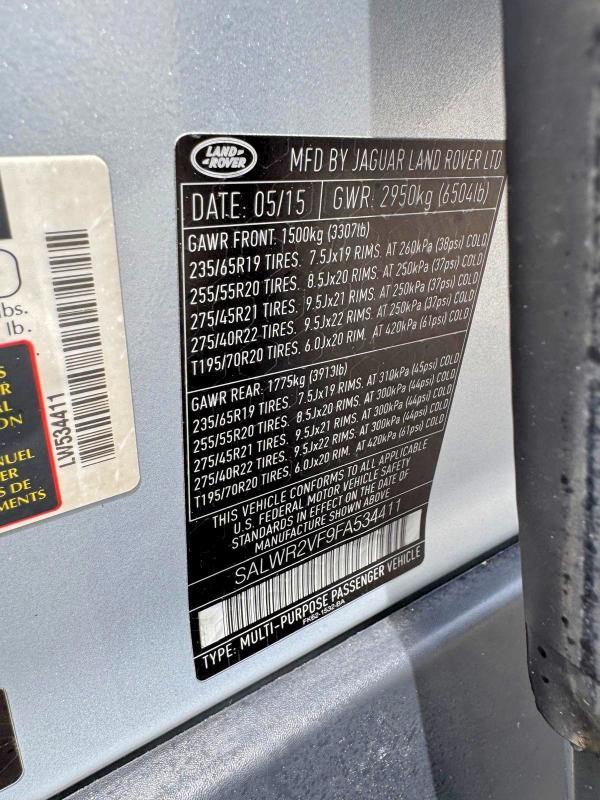 SALWR2VF9FA534411 2015 Land Rover Range Rover photo no. 13