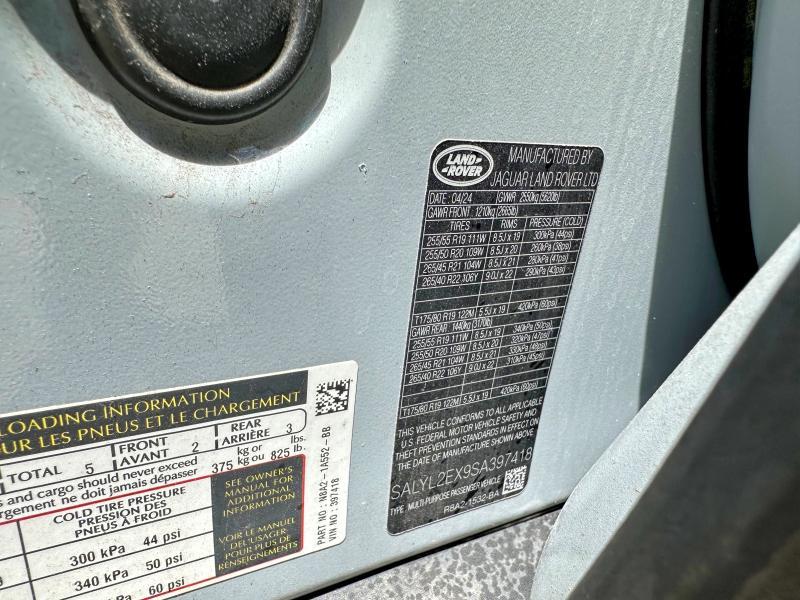 SALYL2EX9SA397418 2025 Land Rover Range Rover photo no. 9