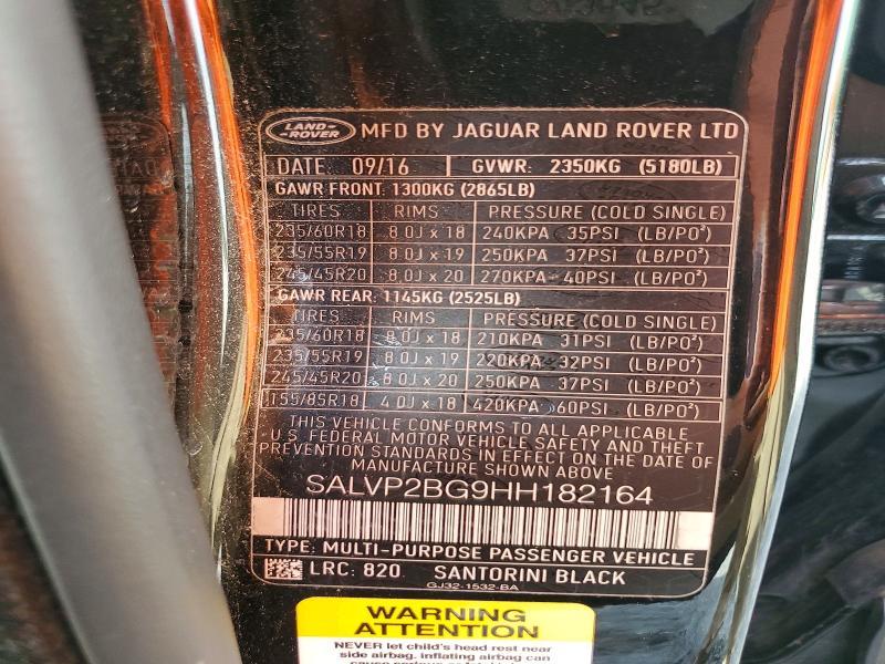 SALVP2BG9HH182164 2017 Land Rover Range Rover photo no. 13