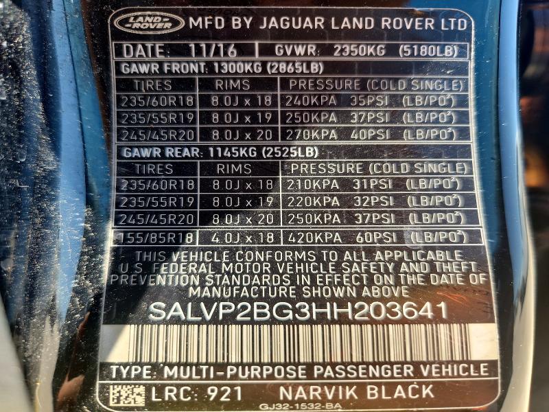 SALVP2BG3HH203641 2017 Land Rover Range Rover photo no. 13