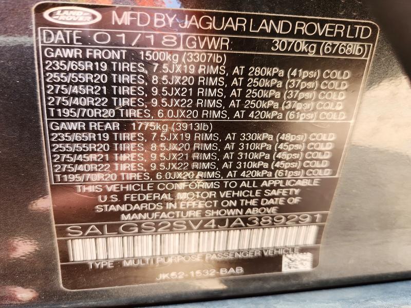 SALGS2SV4JA389291 2018 Land Rover Range Rover photo no. 13