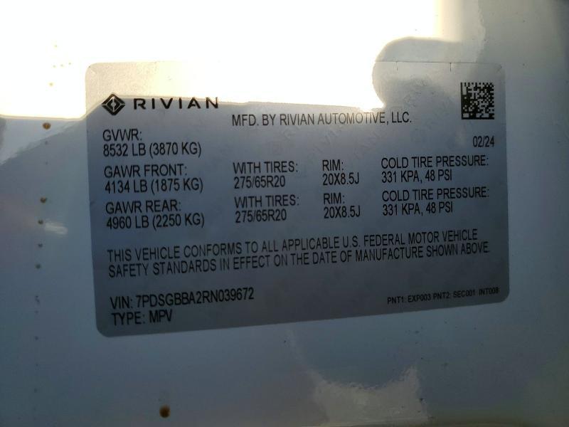 7PDSGBBA2RN039672 2024 Rivian R1S photo no. 14