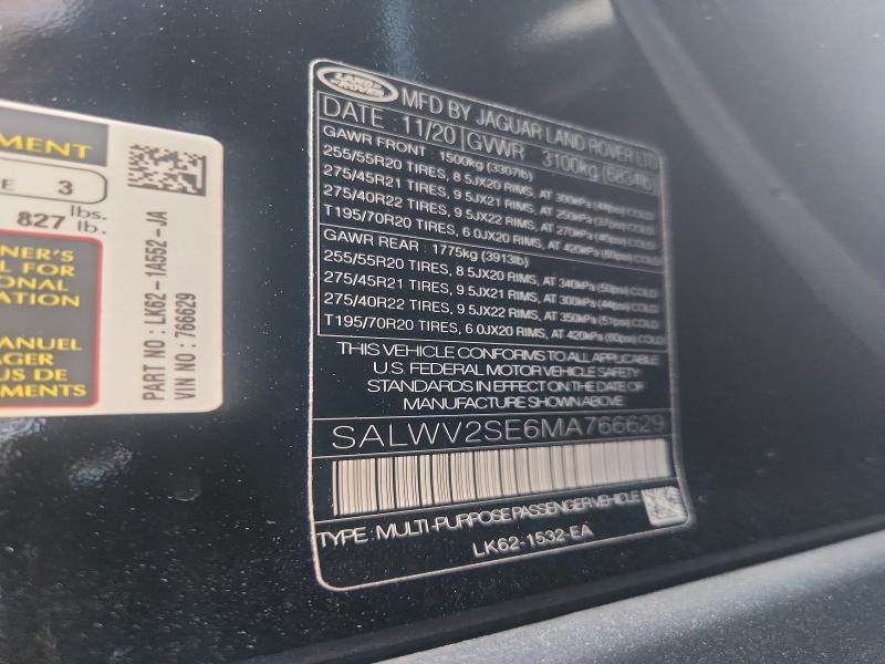 SALWV2SE6MA766629 2021 Land Rover Range Rover photo no. 13