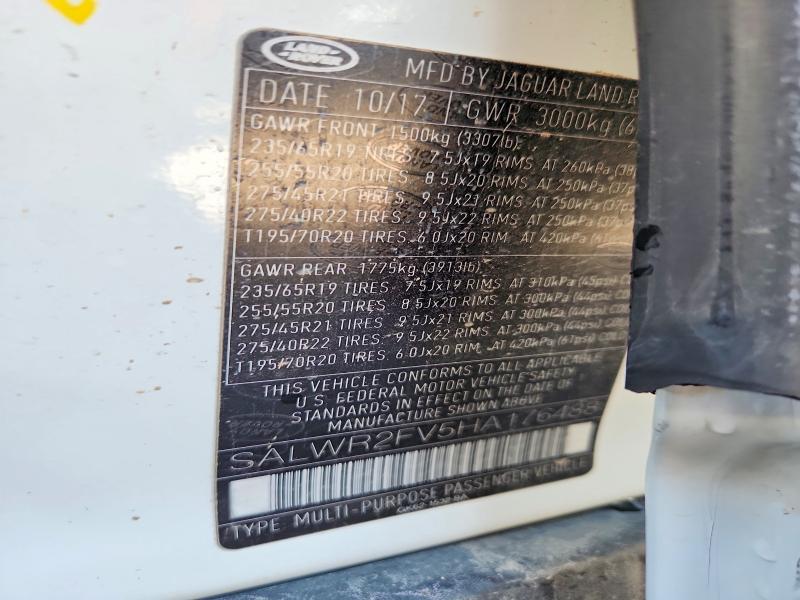 SALWR2FV5HA176488 2017 Land Rover Range Rover photo no. 13