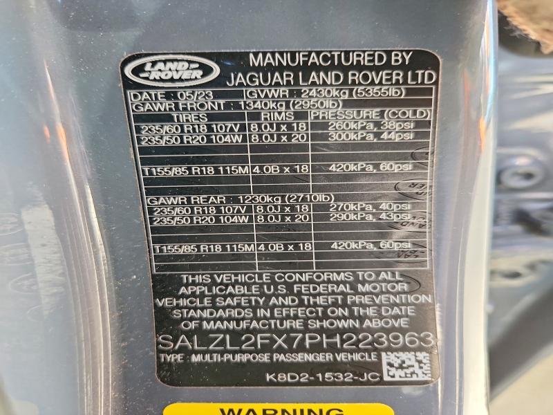SALZL2FX7PH223963 2023 Land Rover Range Rover photo no. 14