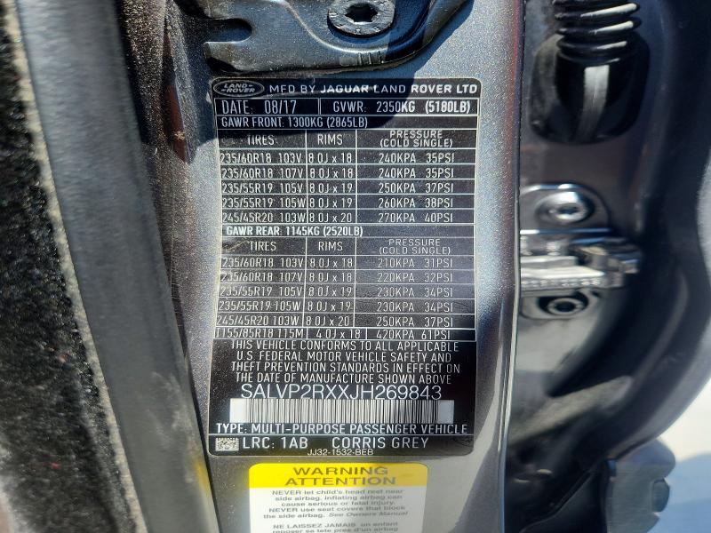 SALVP2RXXJH269843 2018 Land Rover Range Rover photo no. 14