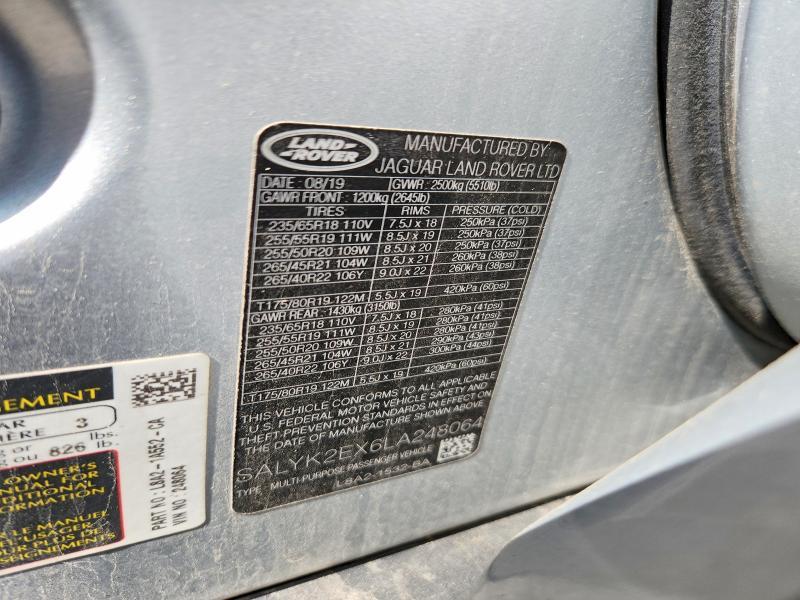SALYK2EX6LA248064 2020 Land Rover Range Rover photo no. 14