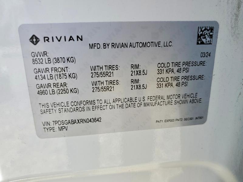 7PDSGABAXRN043642 2024 Rivian R1S photo no. 13