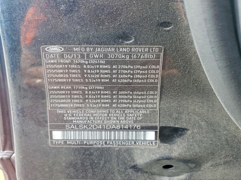 SALSK2D41DA814176 2013 Land Rover Range Rover photo no. 14