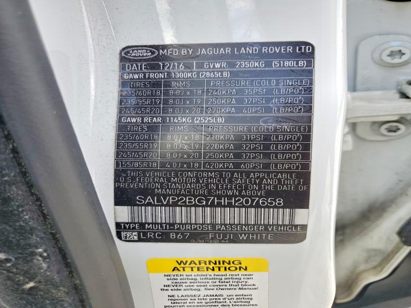 SALVP2BG7HH207658 2017 Land Rover Range Rover photo no. 13