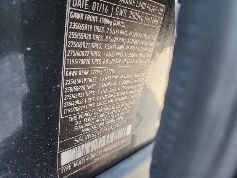 SALWG2VF5GA576310 2016 Land Rover Range Rover photo no. 13