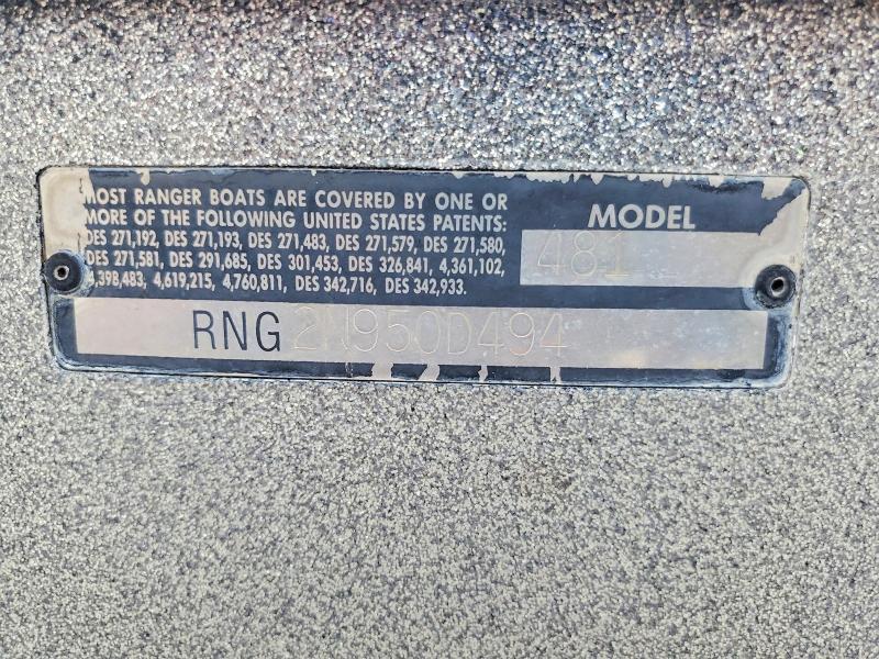 RNG2N950D494 1994 Ranger Bassboat photo no. 10