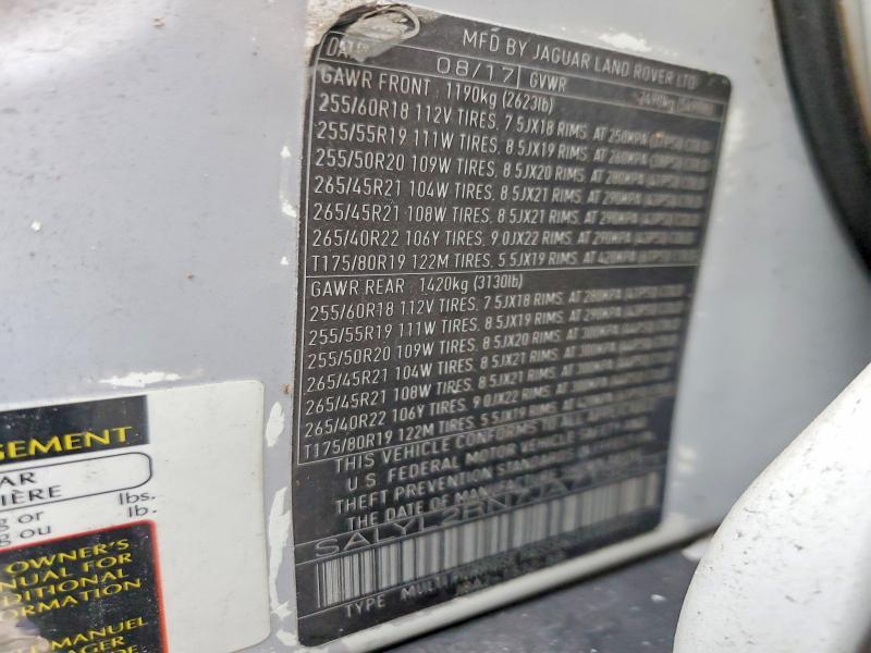 SALYL2RN7JA719643 2018 Land Rover Range Rover photo no. 12