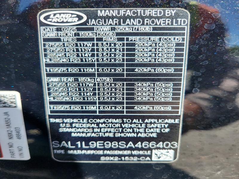 SAL1L9E98SA466403 2025 Land Rover Range Rover photo no. 13
