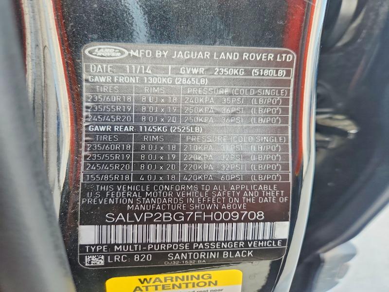 SALVP2BG7FH009708 2015 Land Rover Range Rover photo no. 13