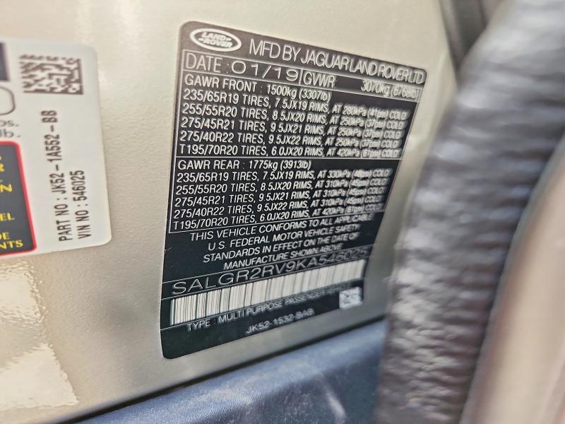 SALGR2RV9KA546025 2019 Land Rover Range Rover photo no. 13
