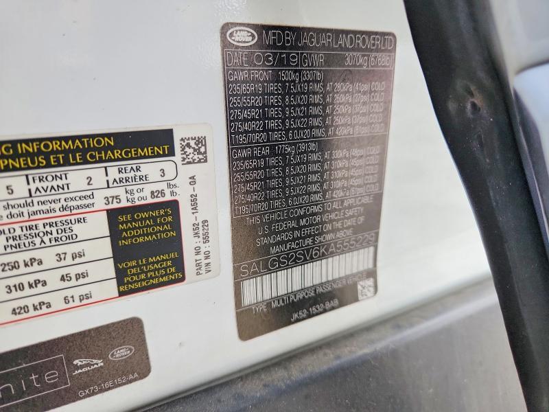 SALGS2SV6KA555229 2019 Land Rover Range Rover photo no. 13