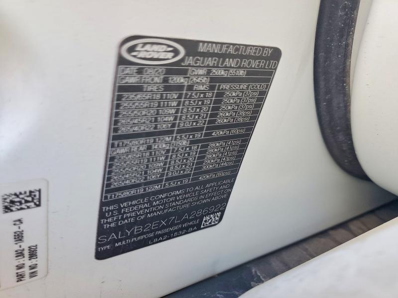 SALYB2EX7LA286922 2020 Land Rover Range Rover photo no. 13