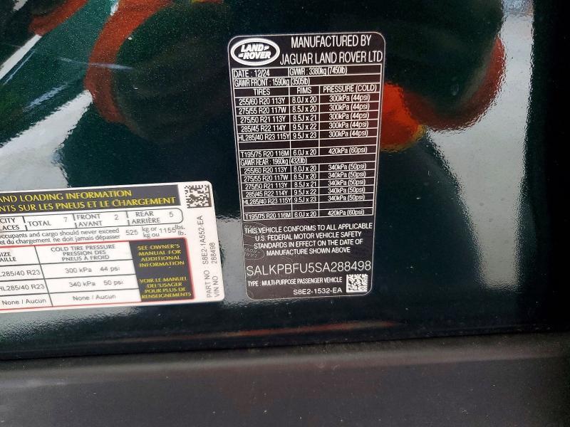 2025 Land Rover Range Rover — VIN SALKPBFU5SA288498, фото 14