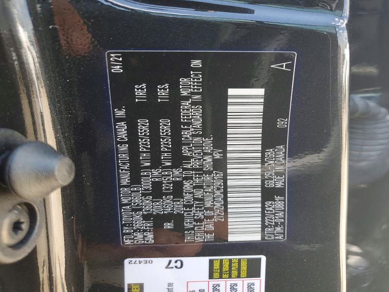2021 Lexus RX — VIN 2T2HZMDA0MC290167, şəkil 13