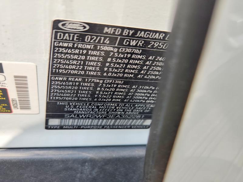 SALWR2WF3EA352281 2014 Land Rover Range Rover photo no. 13