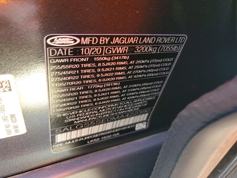 SALGS5SE0MA422390 2021 Land Rover Range Rover photo no. 13