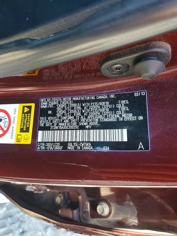 2T2BK1BAXDC200292 2013 Lexus RX photo no. 14