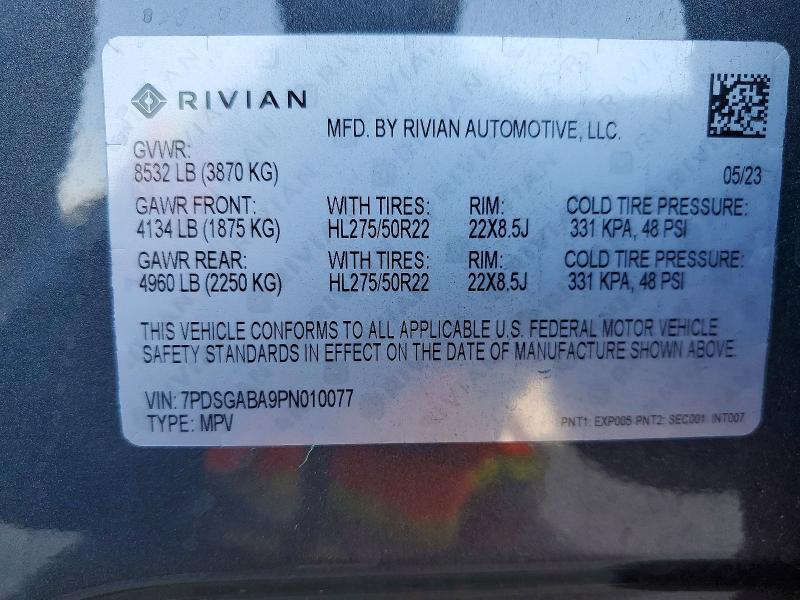 7PDSGABA9PN010077 2023 Rivian R1S photo no. 14