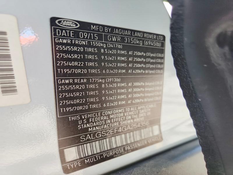 SALGS2EF4GA254356 2016 Land Rover Range Rover photo no. 13
