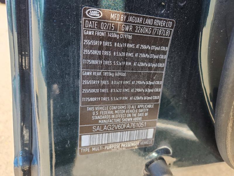 SALAG2V60FA761051 2015 Land Rover LR4 photo no. 13