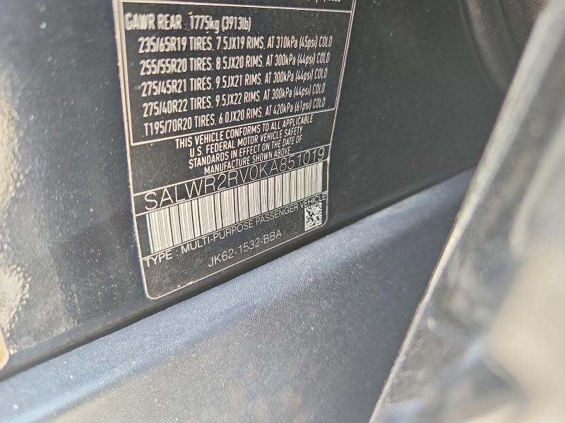 SALWR2RV0KA851019 2019 Land Rover Range Rover photo no. 13