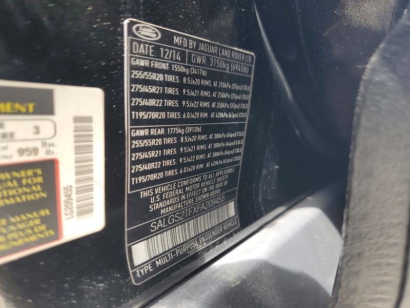 SALGS2TFXFA209455 2015 Land Rover Range Rover photo no. 13