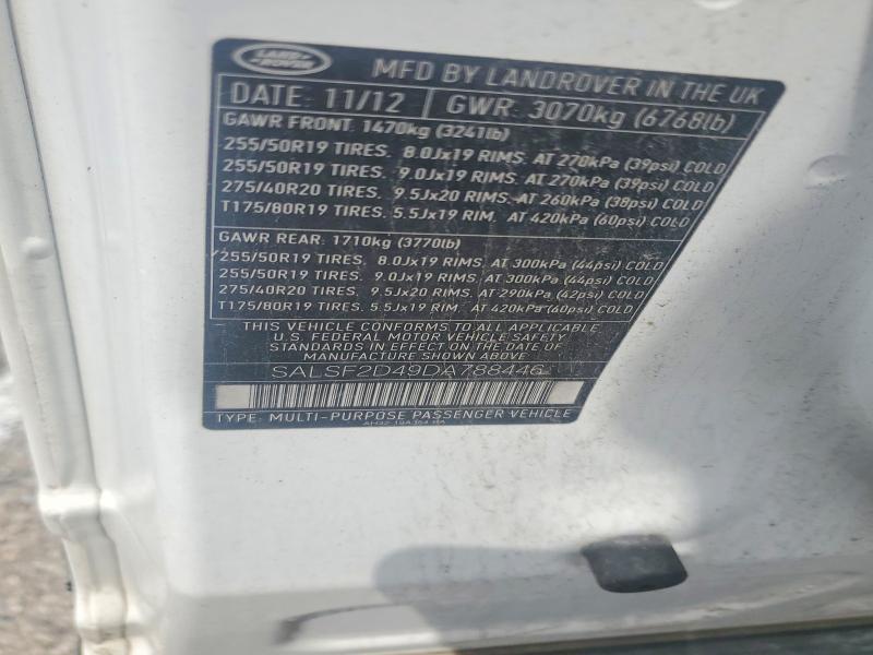 SALSF2D49DA788446 2013 Land Rover Range Rover photo no. 13