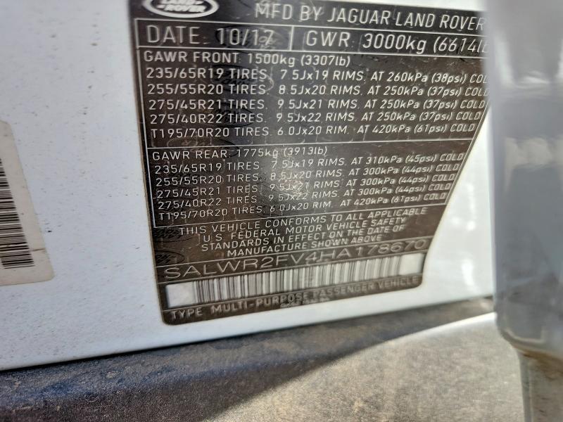 SALWR2FV4HA178670 2017 Land Rover Range Rover photo no. 13
