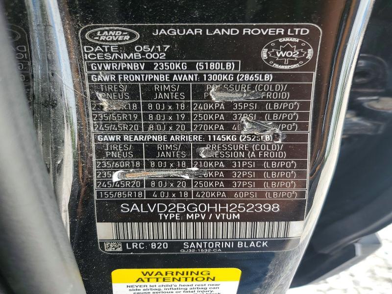 SALVD2BG0HH252398 2017 Land Rover Range Rover photo no. 13