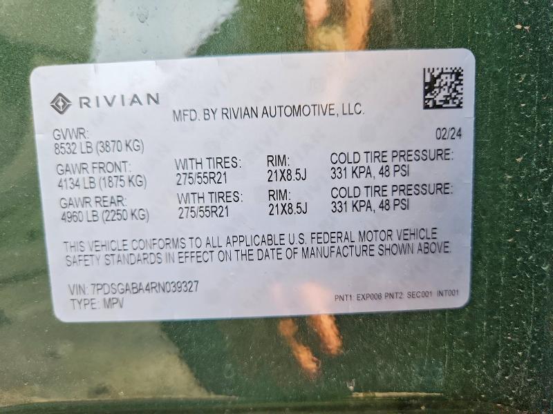 7PDSGABA4RN039327 2024 Rivian R1S photo no. 13