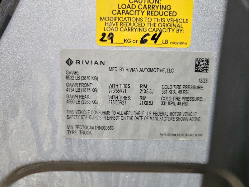 7FCTGCAA1RN030863 2024 Rivian R1T photo no. 14