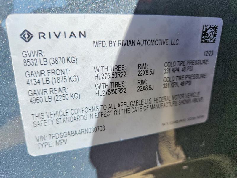 7PDSGABA4RN030708 2024 Rivian R1S photo no. 13