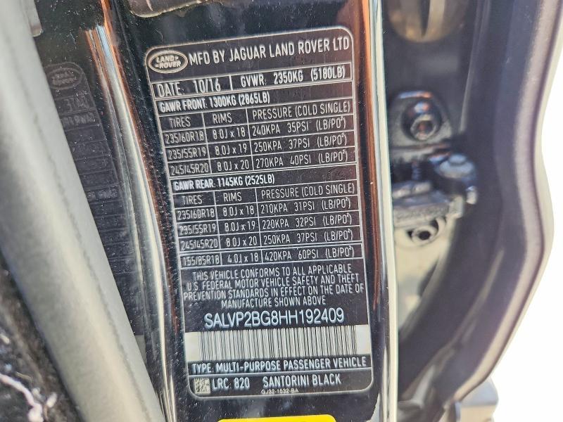 SALVP2BG8HH192409 2017 Land Rover Range Rover photo no. 13