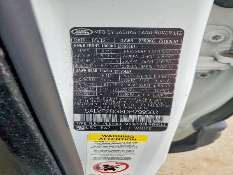 SALVP2BG8DH799503 2013 Land Rover Range Rover photo no. 13