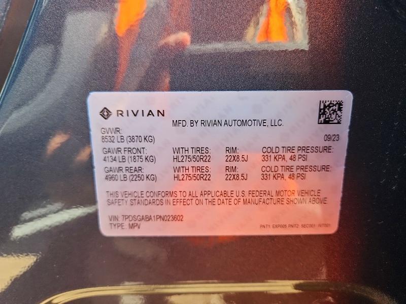 7PDSGABA1PN023602 2023 Rivian R1S photo no. 12