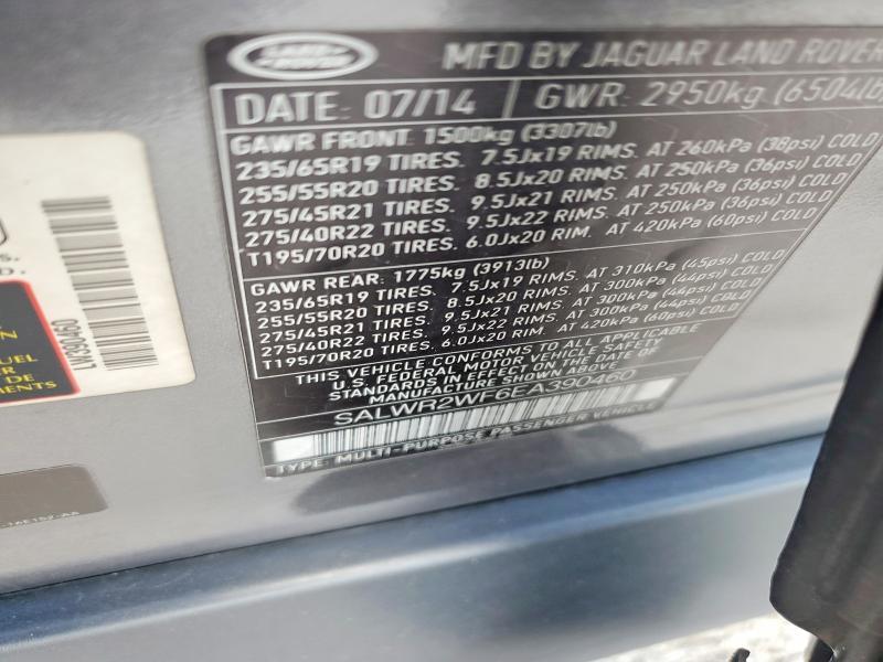 SALWR2WF6EA390460 2014 Land Rover Range Rover photo no. 13