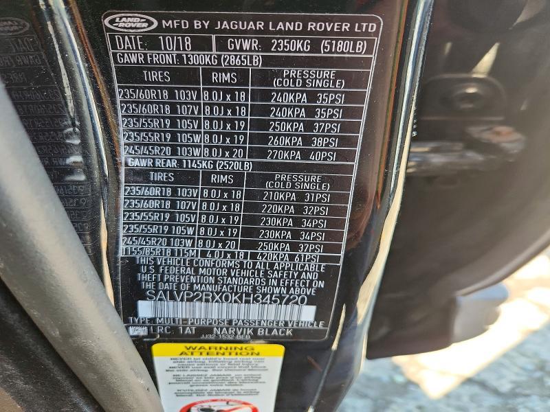 SALVP2RX0KH345720 2019 Land Rover Range Rover photo no. 13